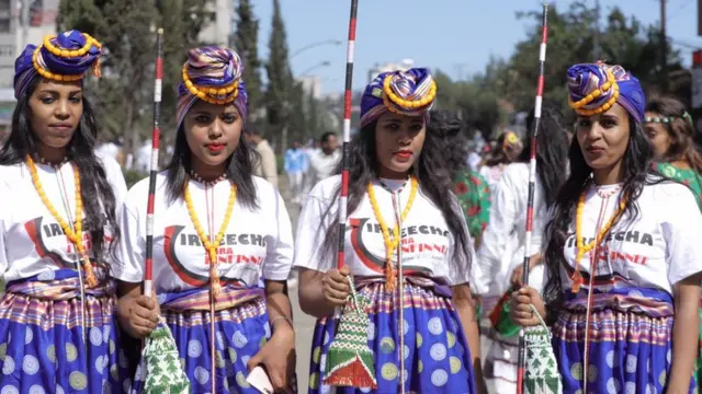 በአዲስ አበባ የተከበረው የኢሬቻ በዓል ታዳሚዎች