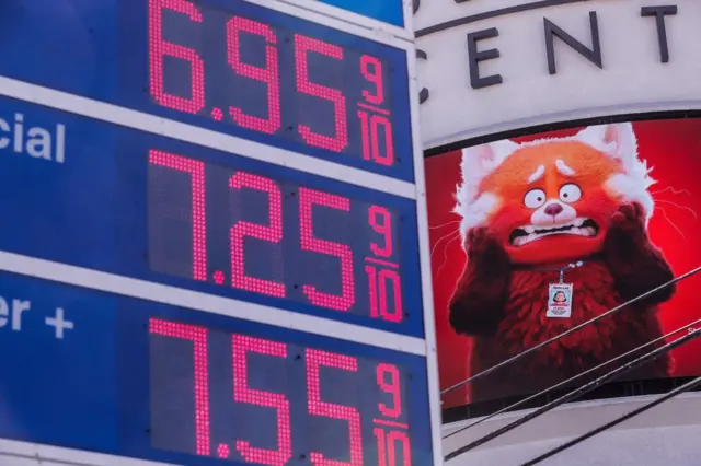 Precio de la gasolina en Los Ángeles el 8 de marzo.