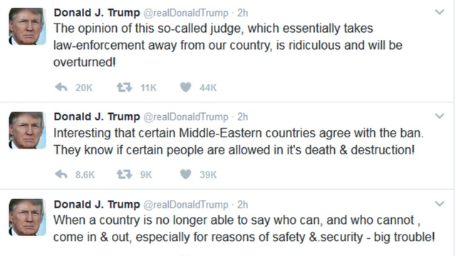 Donald Trump'ın paylaşımları