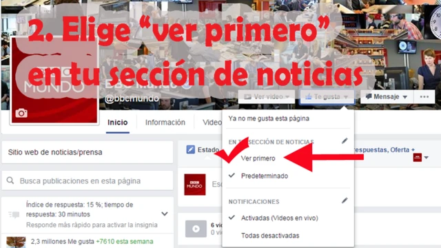 Cómo asegurarte de que aparecemos en tu Facebook, paso 2