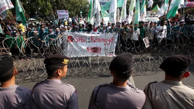 Rohingya, protes, Myanmar, Jakarta