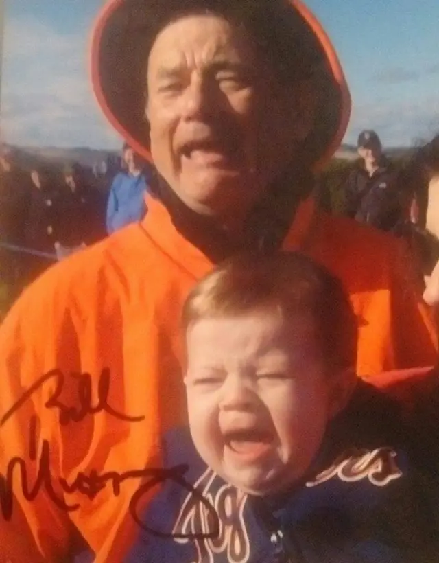 ビル・マーレイのサインが入ったビル・マーレイの写真