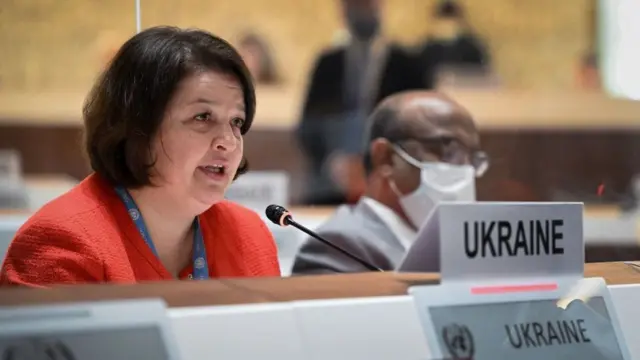 Yevheniia Filipenko, permanent representative of Ukraine to di UN