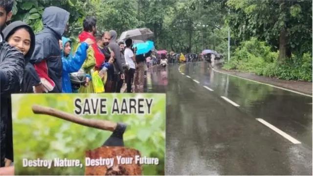 आरेचं जंगल वाचविण्यासाठी आंदोलन