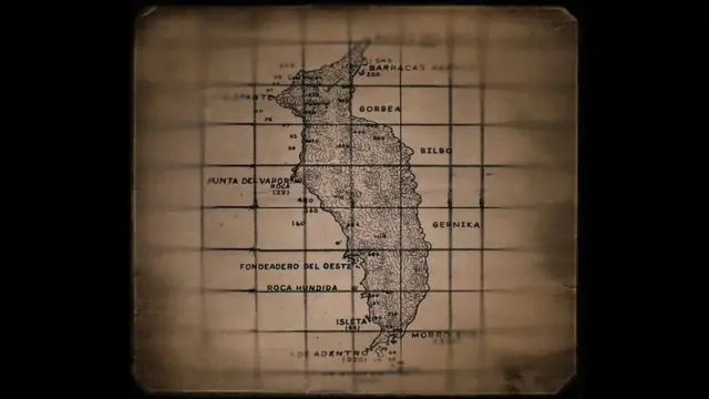 Mapa de Euskadi en isla Guadalupe