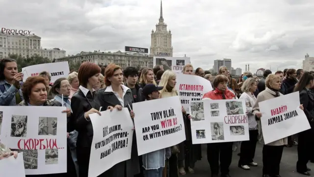 протесты 2004 года перед посольством Великобритании в Москве