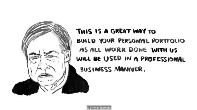 这是你建立个人作品档案的好方法，因为你给我们做的工作都将以专业的商业方式对待。 （copyright：Emmie Tsumara）