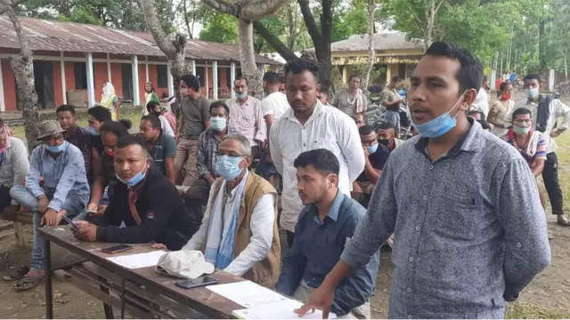 बाघजान एमई स्कूल में स्थापित किया गया शिविर