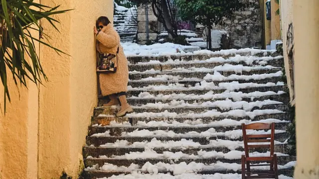 Снегопад в Афинах