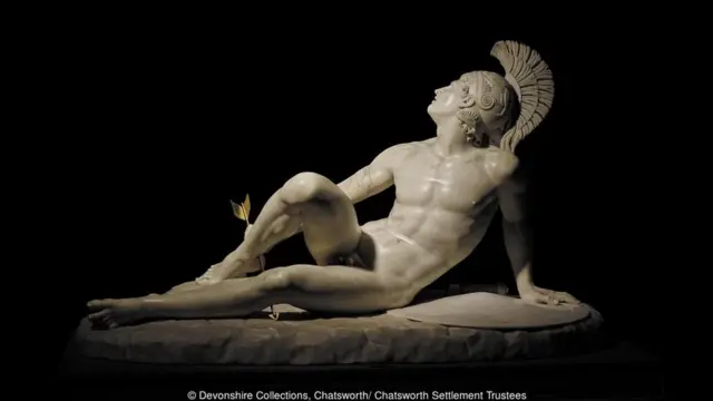 గాయపడ్డ అచిలిస్, 1825 - ఫిలిప్పో అల్బాసినీ శిల్పం