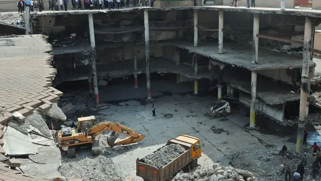 Shopping mall wey burn for Kenya