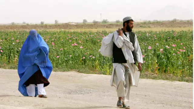 افغان له مېرمنې سره