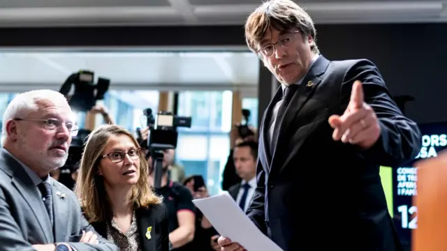 流亡在比利时的加泰罗尼亚自治区前主席卡勒斯·普伊格蒙特（Carles Puigdemont）