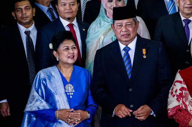 Presiden RI ke-6 Susilo Bambang Yudhoyono dan istri.