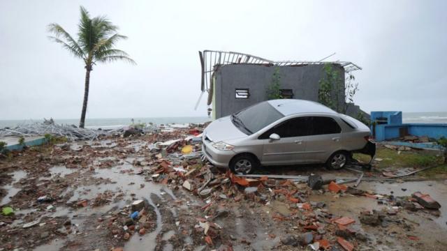 Tsunami Selat Sunda dalam gambar Sudut kota yang luluh lantak