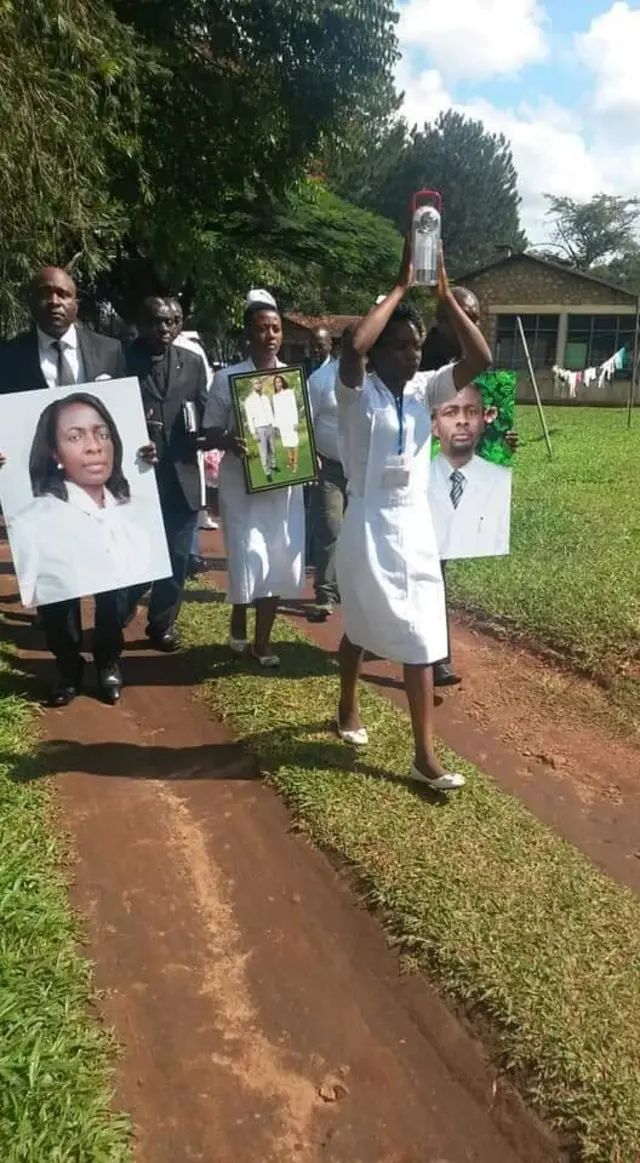 Burial for two nurses
