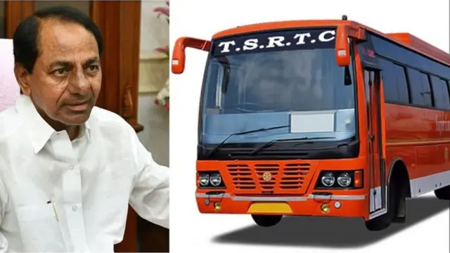 కేసీఆర్, బస్సు