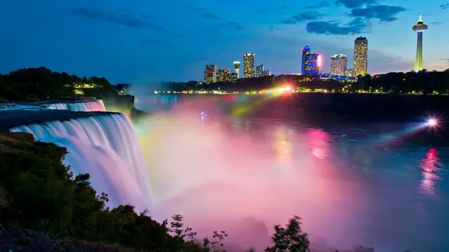 கனடாவிலுள்ள உலக புகழ்ப்பெற்ற நயாகரா அருவி