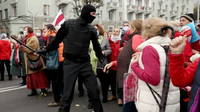 Акция пенсионеров в Минске