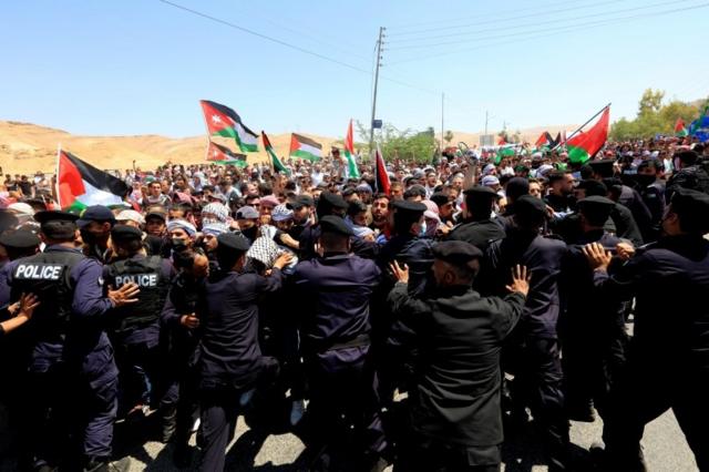 تظاهرات در اردن علیه اسرائیل و آمریکا