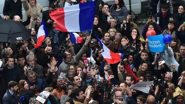 मैक्रों के समर्थक