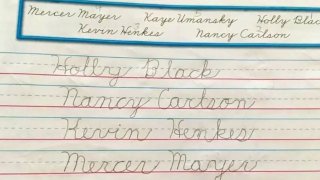 স্যারার হাতের লেখা।