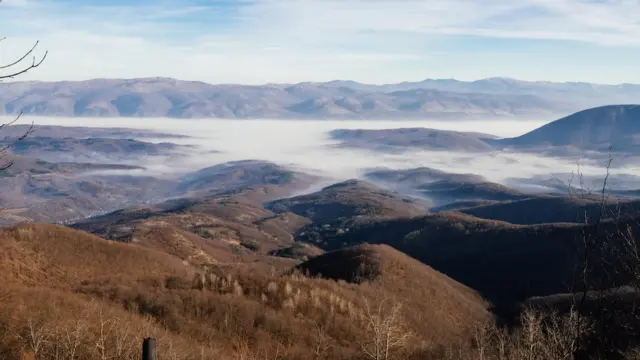 magla iznad planine