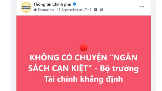 Thông cáo của trang Thông tin Chính phủ 17/9/2021