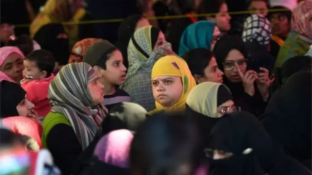 शाहीन बाग़ में प्रदर्शनकारी