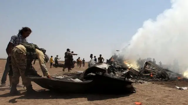 Обломки российского Ми-8 в Сирии