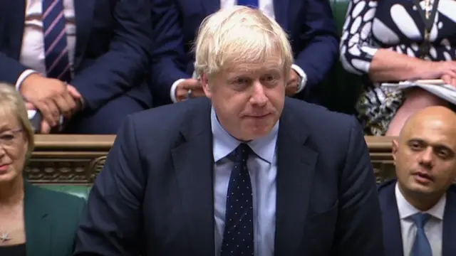 Boris Johnson na Câmara dos Comuns