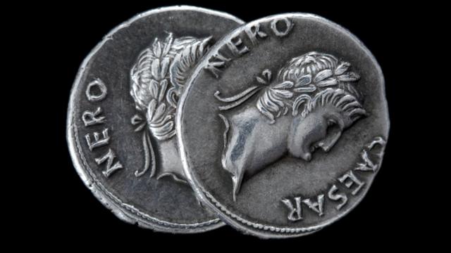 Monedas de la época de Nerón.