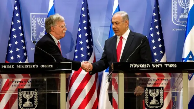 بنیامین نتانیاهو و جان بولتون