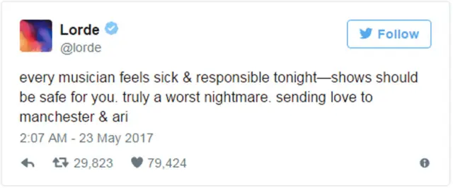 Lorde tweet