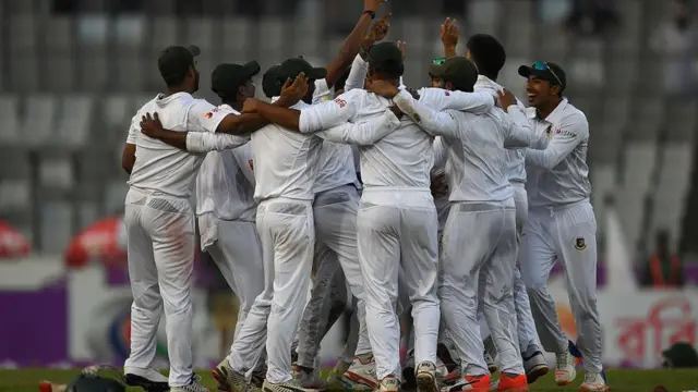 জয়ের পর বাংলাদেশ দলের উচ্ছ্বাস