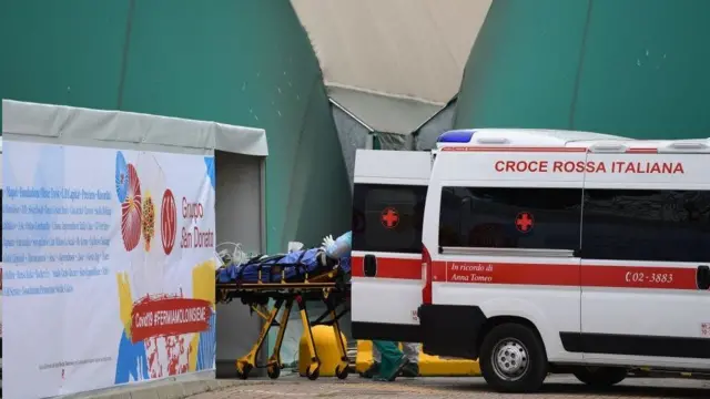 意大利北部克雷莫纳市(Cremona)新冠肺炎死者下葬时穿着是匿名的医院病袍。