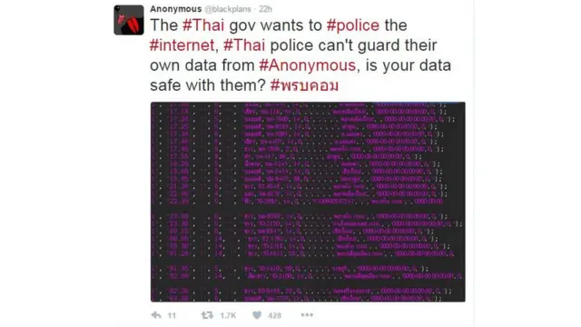 @blackplans อ้างว่าสามารถเจาะเข้าระบบของสำนักงานตรวจคนเข้าเมืองสำเร็จและได้ข้อมูลรายชื่อล็อกอินของเจ้าหน้าที่ผู้ใช้งานเว็บไซต์สำนักงานตรวจคนเข้าเมืองกว่า 9,000 รายชื่อ