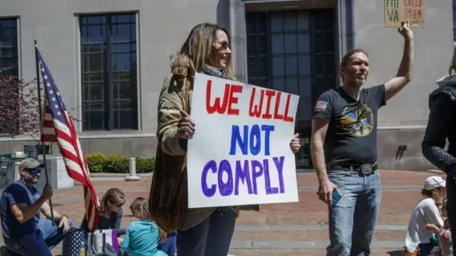 वर्जिनिया में प्रदर्शनकारी