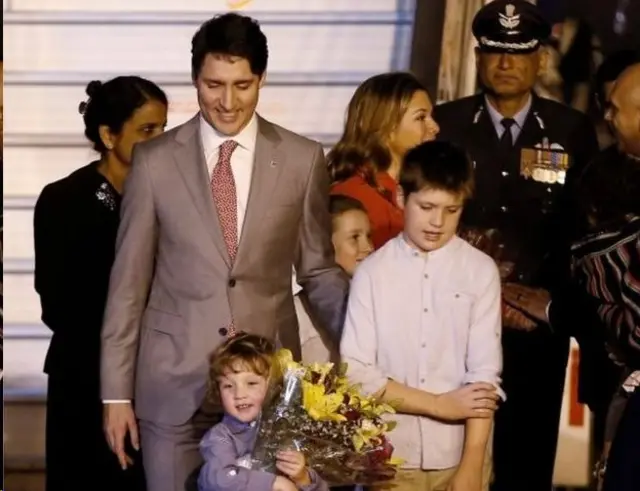 ทรูโดและครอบครัว เยือนอินเดีย