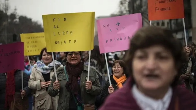 Protesta en Santiago
