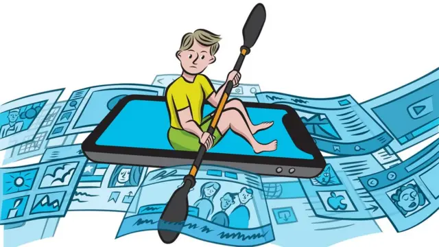 Niño navegando las redes