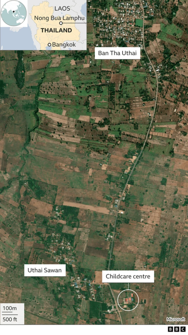 A map showing the location of the centre