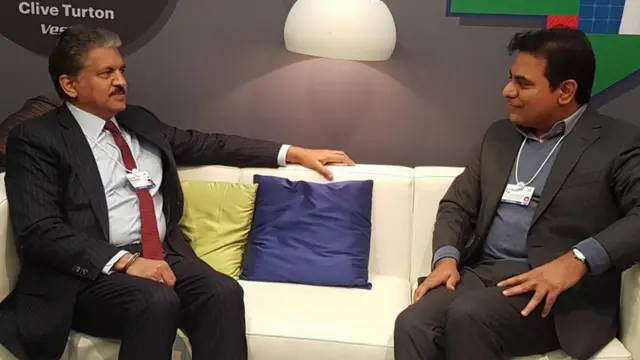 టెక్‌మహీంద్ర అధినేత ఆనంద్ మహీంద్రతో ఐటీ మంత్రి కేటీఆర్