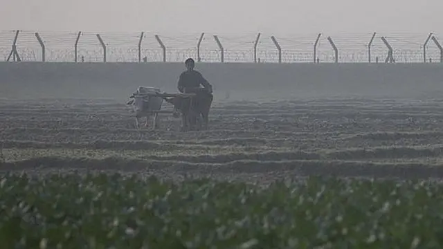 ভারত-বাংলাদেশ সীমান্তে কাঁটাতারের বেড়া।