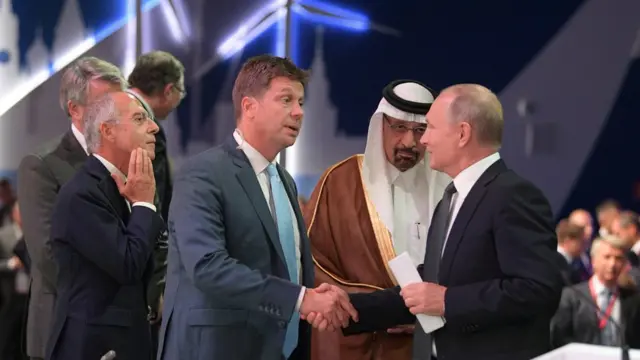 پوتین و وزیر نفت سعودی