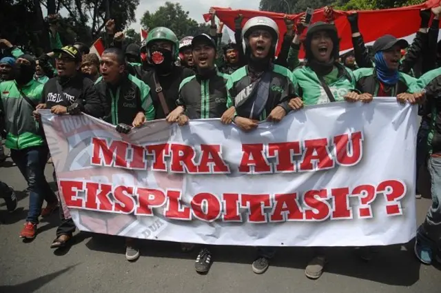 Protes pengemudi ojol