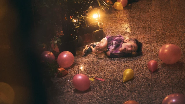 Matías Fernández Burzaco durante el rodaje