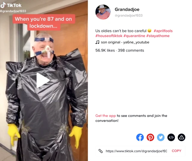 Joe Allington dans une parodie de PPE