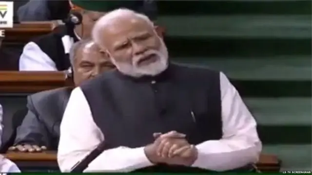 लोकसभेत बोलताना पंतप्रधान मोदी