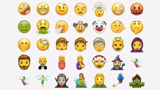 Parte dos novos emojis